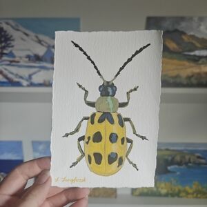 Yellow and Black Beetle Painting